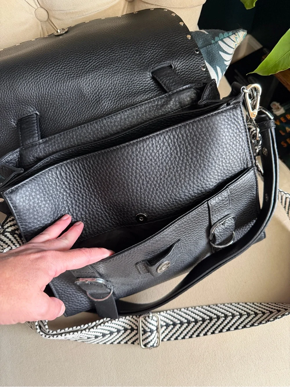 Rebecca Minkoff Pebbled Leather Biker Doctor Bag - Picture 4 of 10